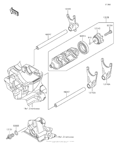 ZR1000 Валы и вилки переключения передач