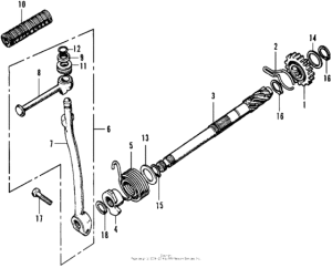 CT70 Кик стартер
