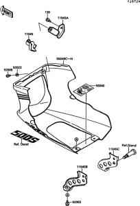 EX500 Cowling lowers(ex500-b2 / b3 / b4)