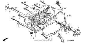 CRF70F Крышка картера правая