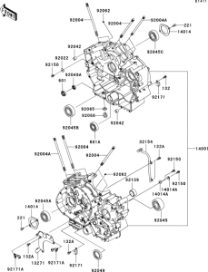 VN900 Картер двигателя