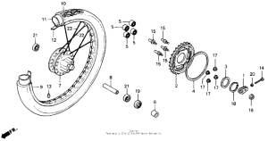CB125T Переднее колесо