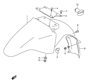 GS500 Переднее крыло