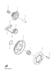 WR250FR Муфта стартера