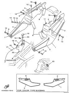 TRX850 Боковые обтекатели