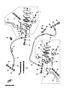 YP125R Передний тормозной цилиндр
