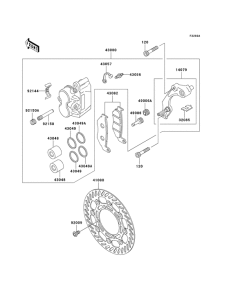 KLX300R Передний суппорт