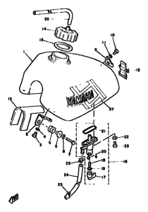 YZ50H Топливный бак