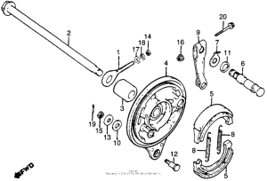 CB125S Задний тормоз