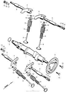 SL350 Распределительный вал и клапана