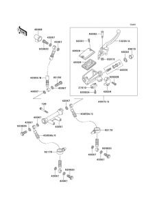 ZR550 Front master cylinder(zr550-b1 / b2)