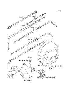 ZR250 Тросы управления