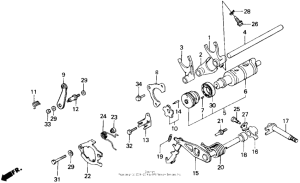 GL1200I Вилки и валы выбора передач
