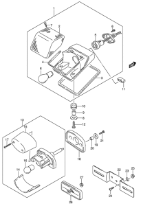 DR-Z250 Задний комбинированный сигнал