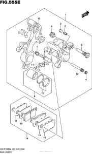GSX-R1000 Rear Caliper (Gsx-R1000Al6 E33)