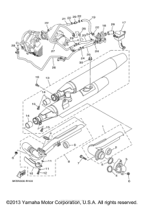 XVS11W-M Выхлопная система