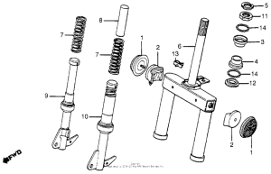 NC50 Передняя вилка