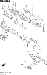 DL650 (ABS) Механизм  переключения передач