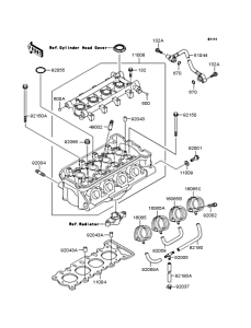 ZX250 シリンダーヘッド