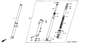 CB750 Передняя вилка