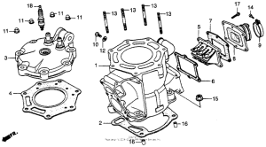 CR250R Cylinder head 84