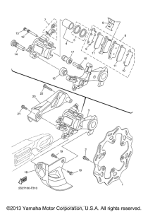 YZ125B1 Задний суппорт
