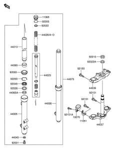 RM65 Вилка передней оси