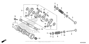 CTX700 Распределительный вал и клапана