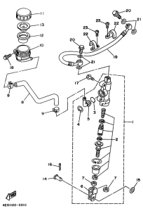YZ80G Задний торм цилиндр