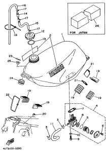 TZ125 Топливный бак