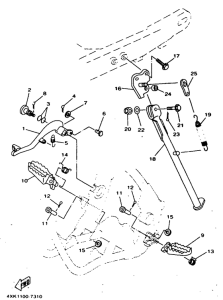 WR250Z Stand. footrest