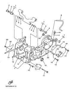 YP250D Картер двигателя