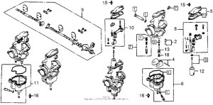 CB550 Carburetor components 78