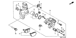 VT1100C2 Задний суппорт