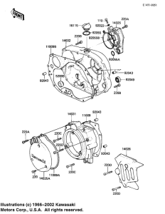 KL250 Крышки двигателя