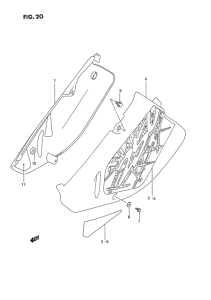 RM250 Обтекатель задний