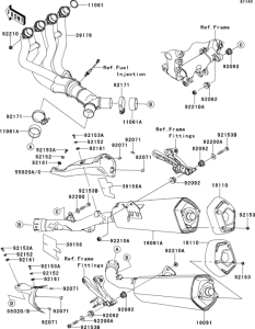 ZX1400 Глушитель