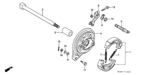 XL185 Задний тормоз