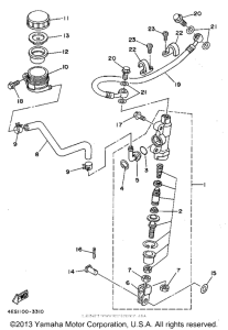 YZ80F1 Задний торм цилиндр