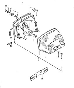 GSX750 Задний комбинированный сигнал