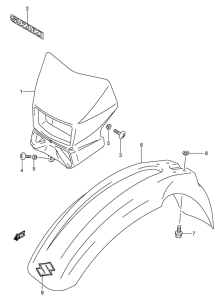 DR-Z400 Переднее крыло