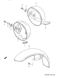 GN125 Фара головного света