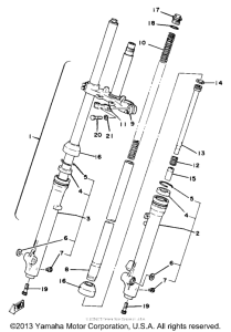 YZ80G Передняя вилка