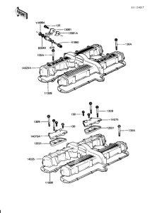 KZ1000 Крышка головки цилиндров