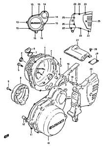 XN85 Crankcase cover ass`y  (v
