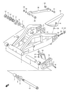 GSX-R1100 Маятник задний