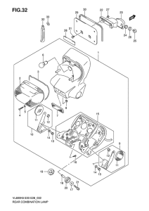 VL800 Задний комбинированный сигнал