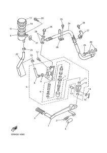 FZS600 Задний торм цилиндр