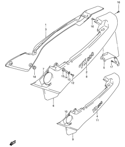 VX800 Обтекатель задний