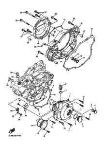 WR250F Crankcase cover ass`y  (v